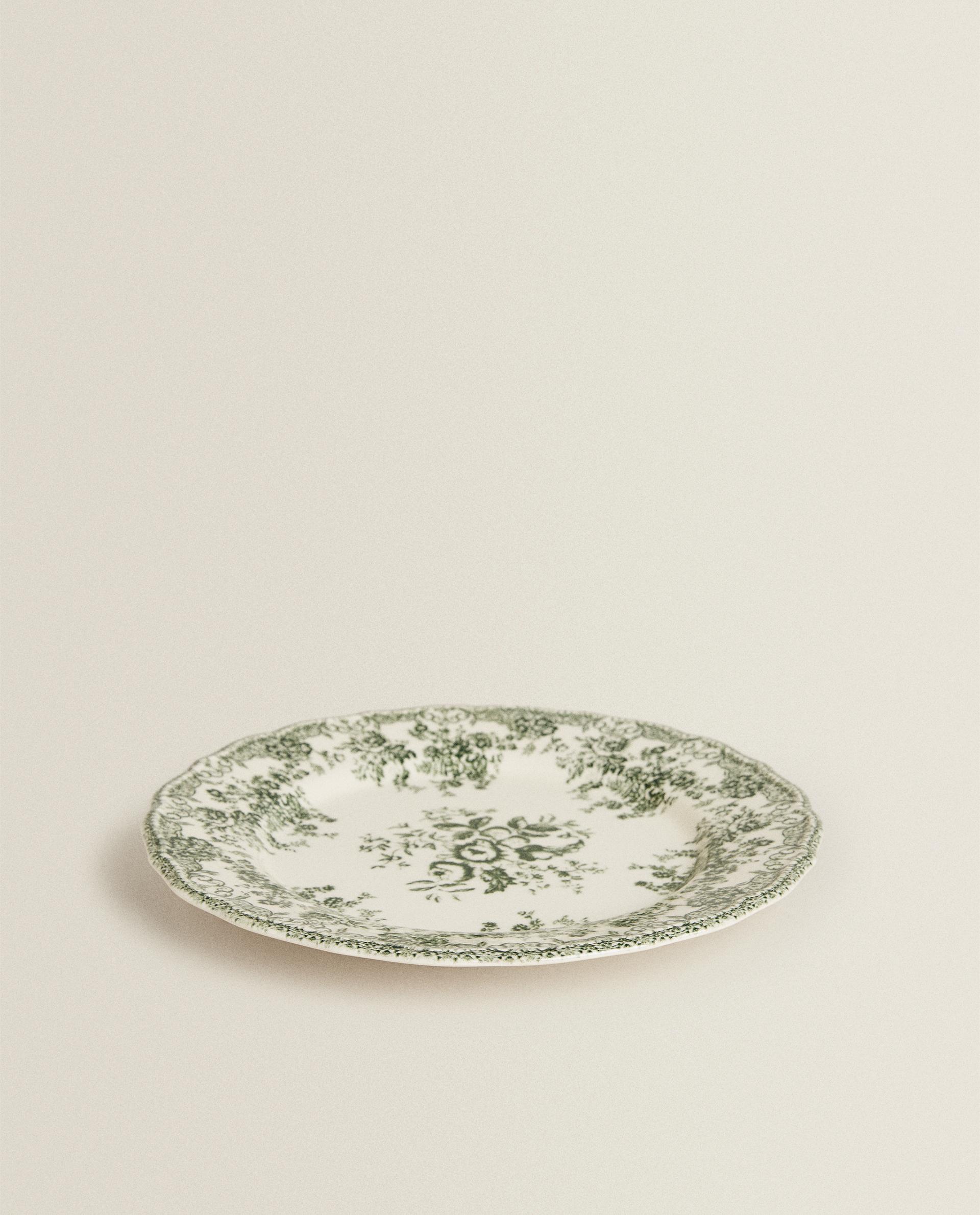 GREEN FLORAL EARTHENWARE DINNER SET product thumbnail 13