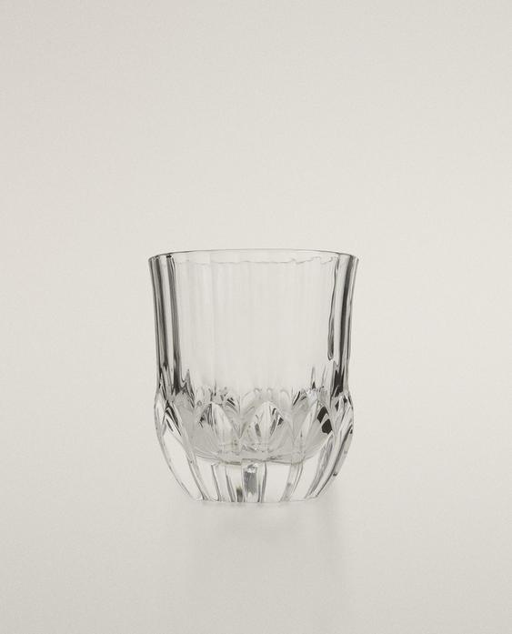 ENGRAVED-EFFECT CRYSTALLINE TUMBLER