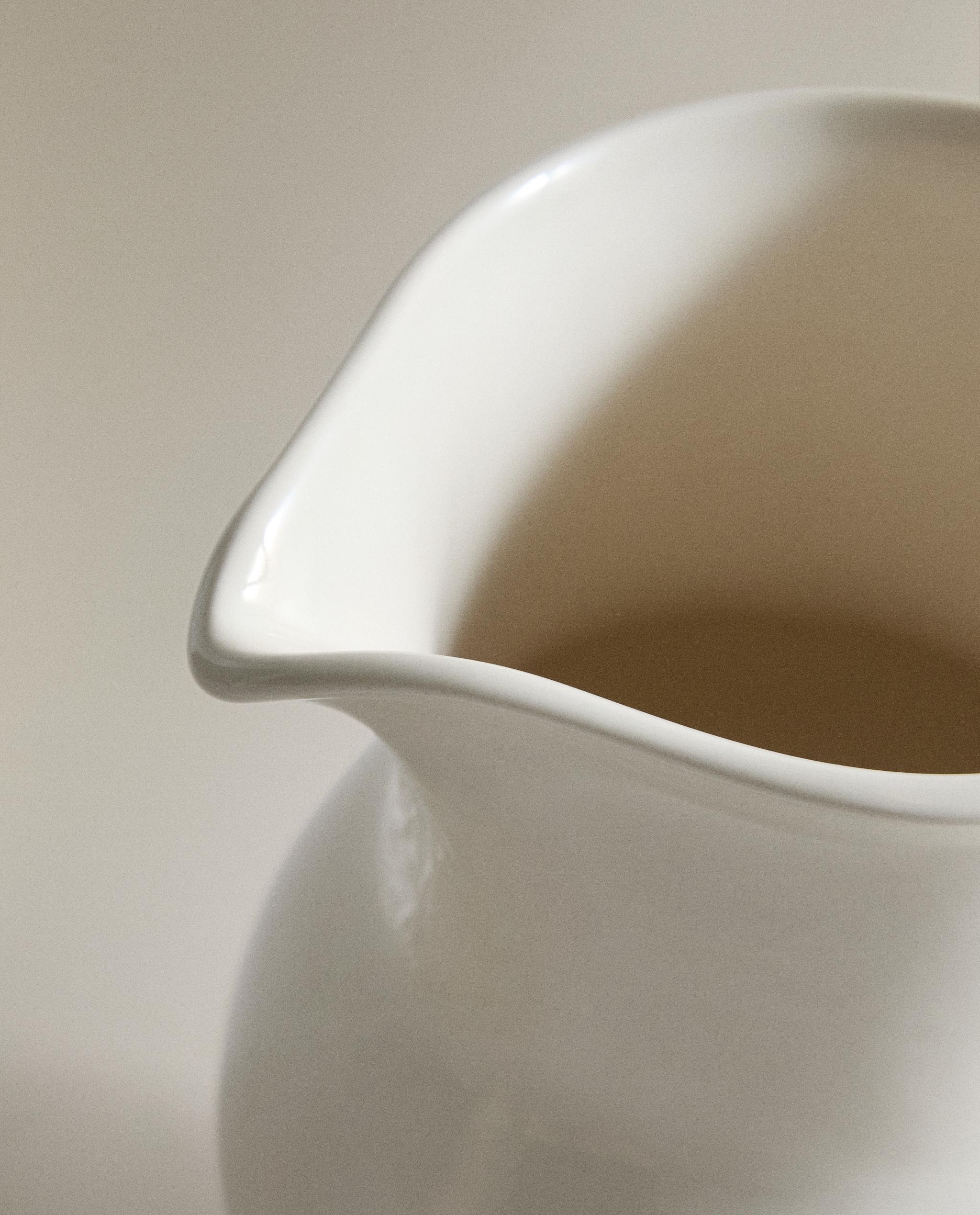 DECORATIVE CREAM CERAMIC JUG product thumbnail 4