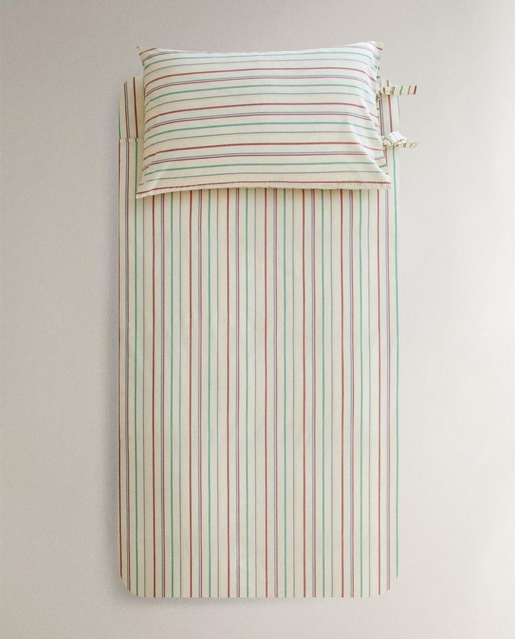 KIDS' MULTICOLOURED STRIPE DUVET COVER KIDS' MULTICOLOURED STRIPE DUVET COVER