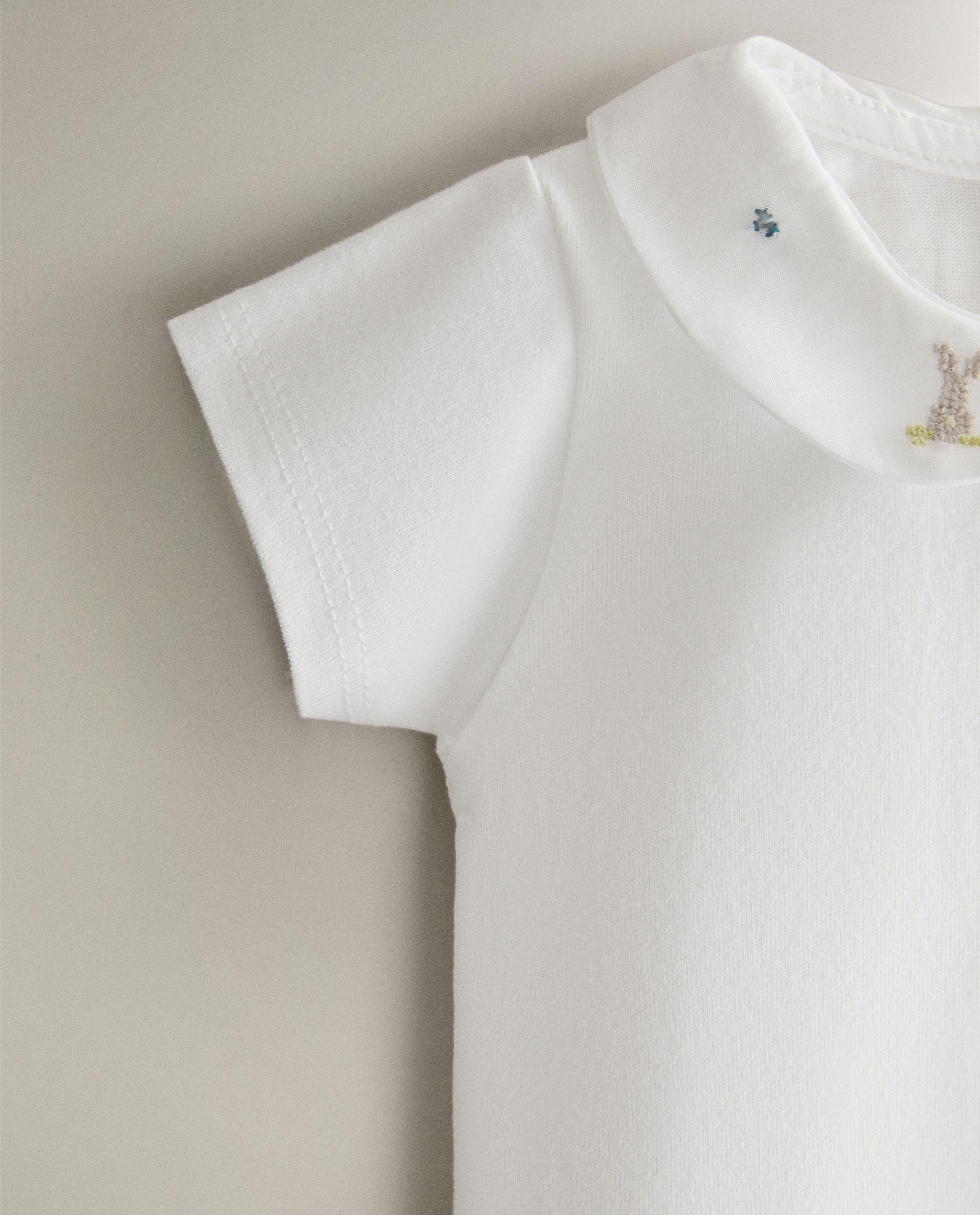CHILDREN'S BODYSUIT WITH RABBITS AND FLOWERS product thumbnail 5