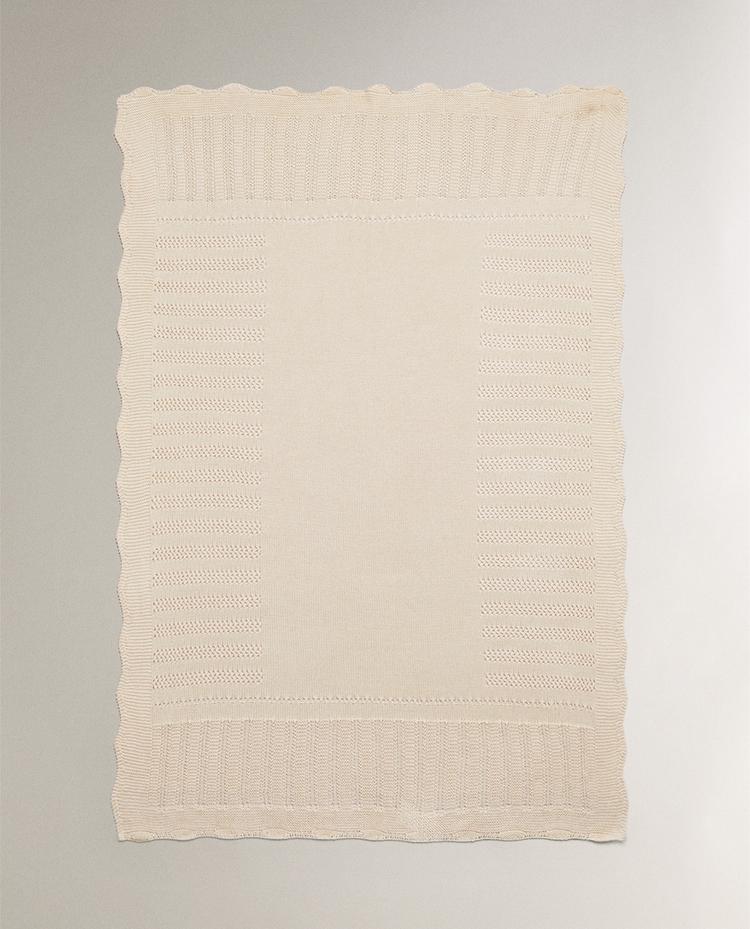 OPENWORK COTTON BABY BLANKET