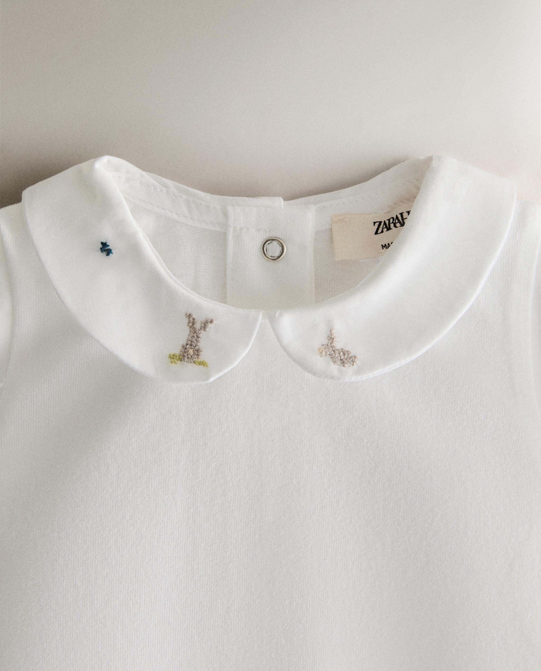 CHILDREN'S BODYSUIT WITH RABBITS AND FLOWERS product thumbnail 6