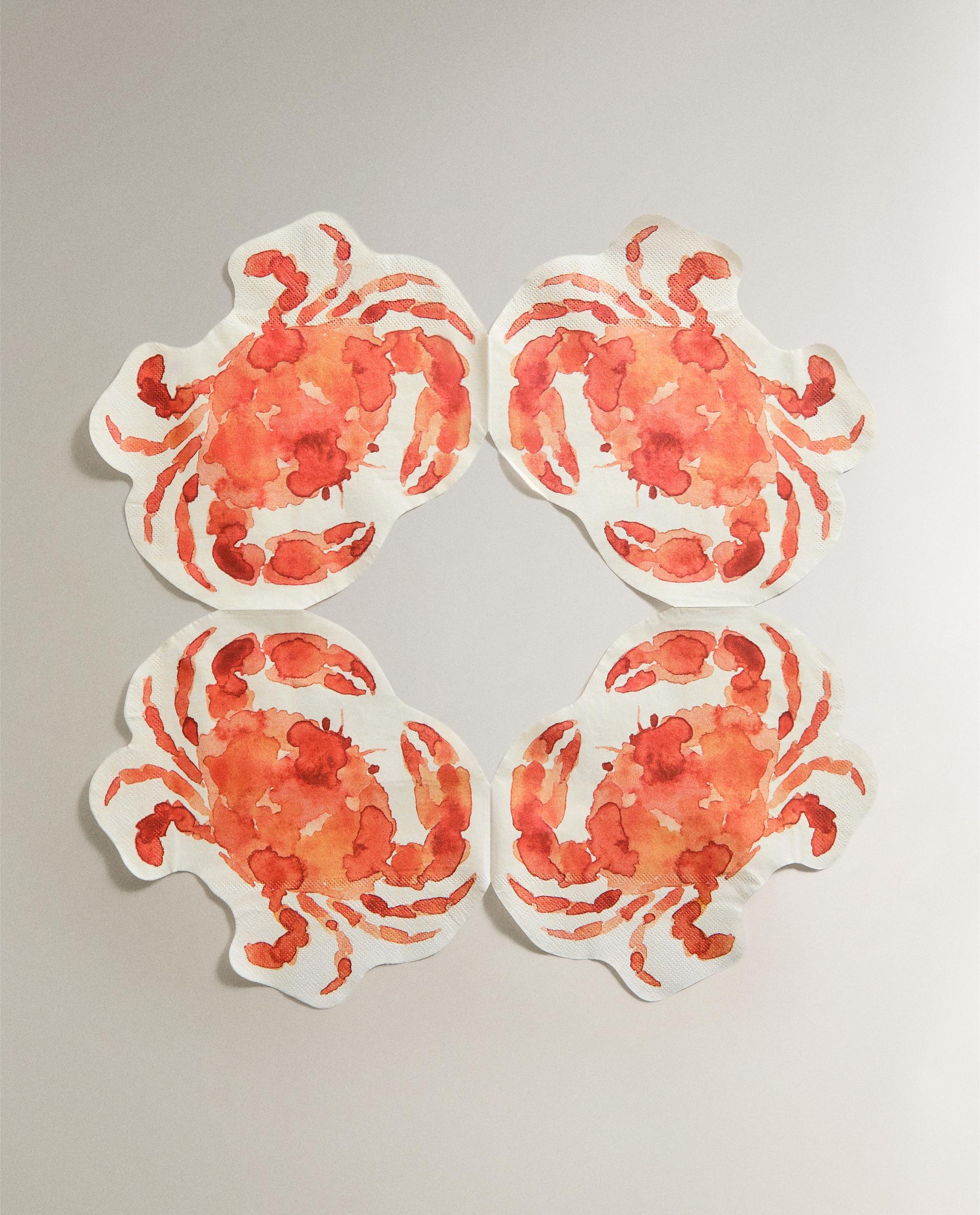 PACK OF CRAB PAPER NAPKINS (PACK OF 20) product thumbnail 3