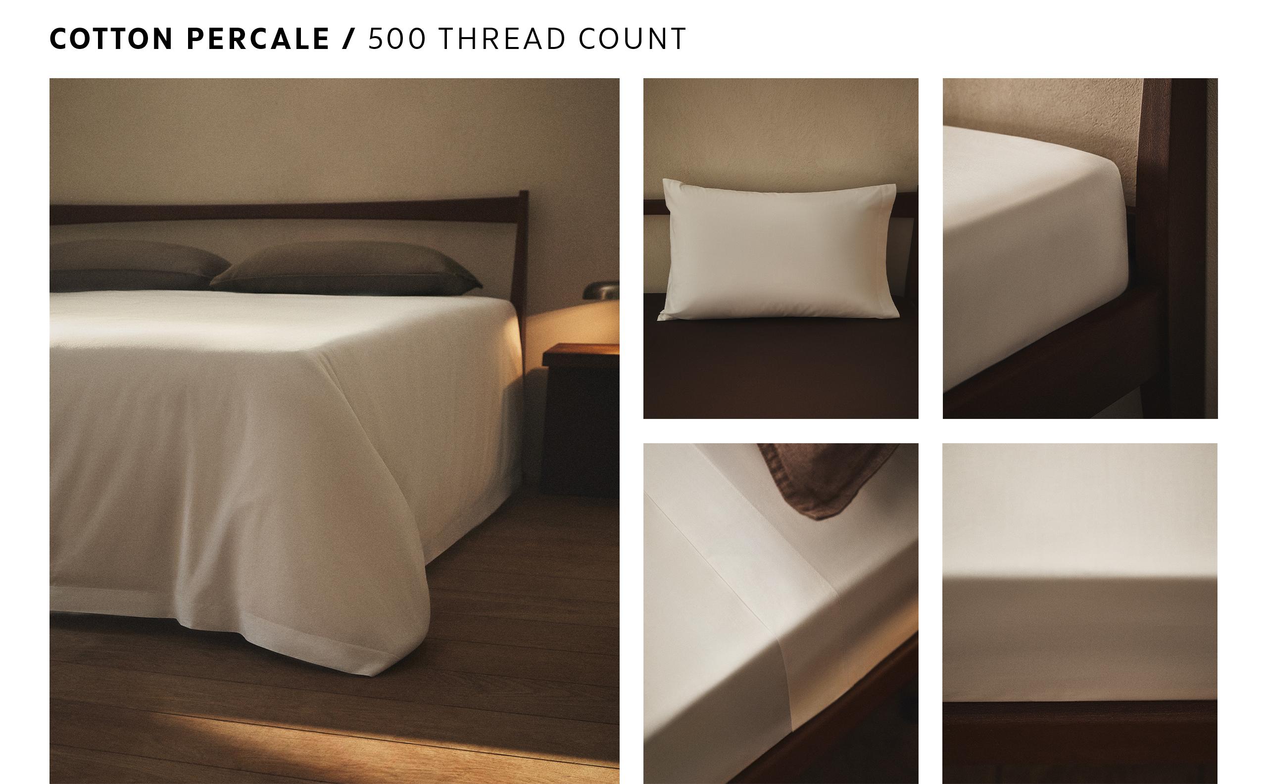 (500-THREAD-COUNT) SET OF PERCALE SHEETS