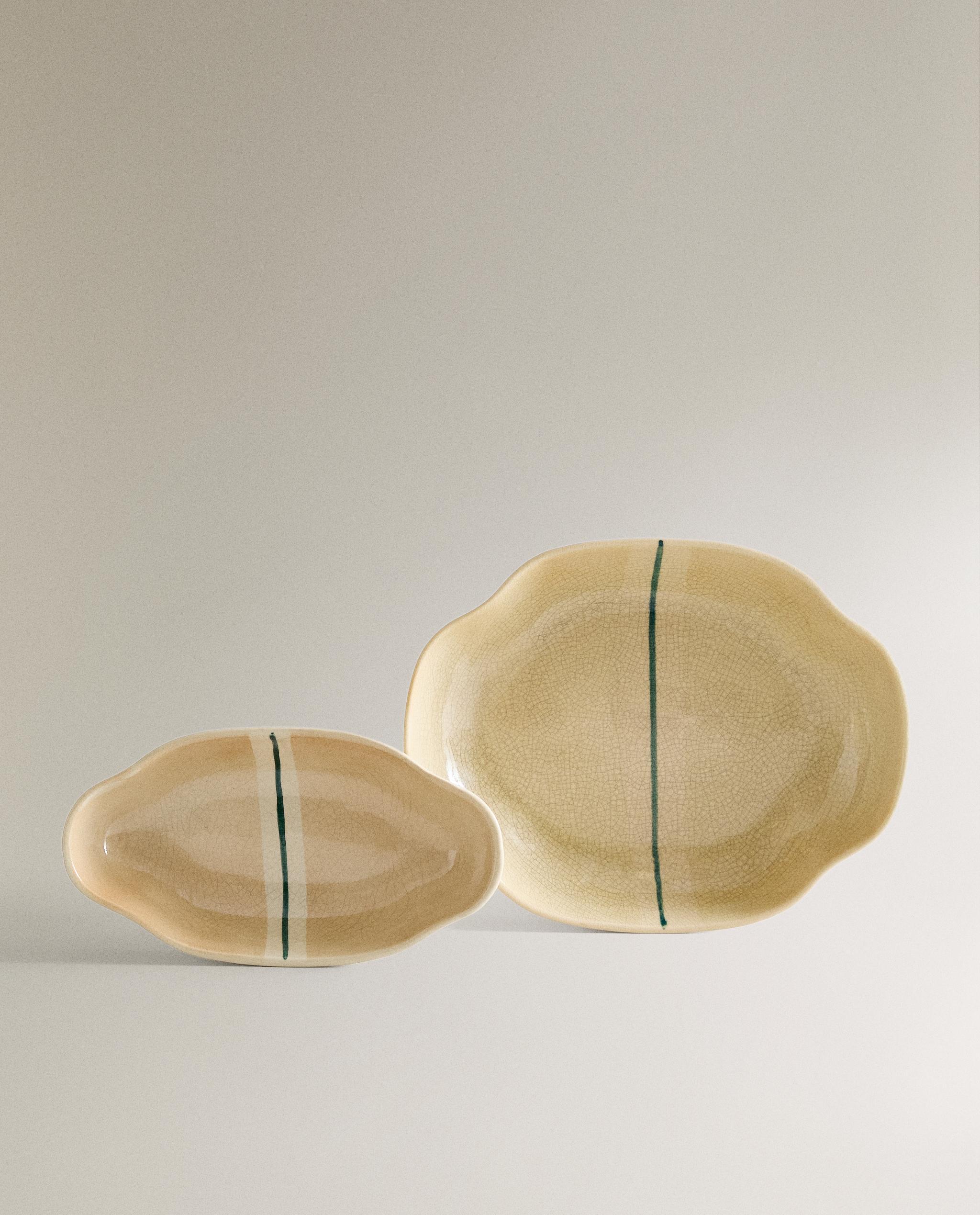 STRIPED CERAMIC TRAY | Zara Home United Kingdom