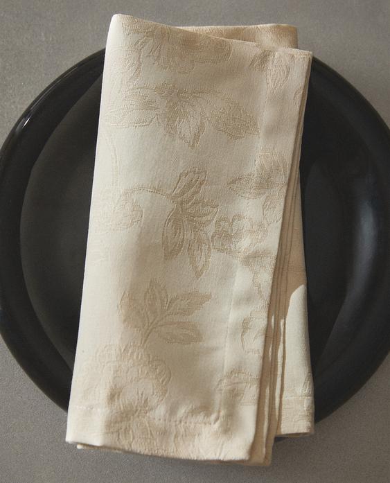 FLORAL JACQUARD NAPKINS (PACK OF 2)