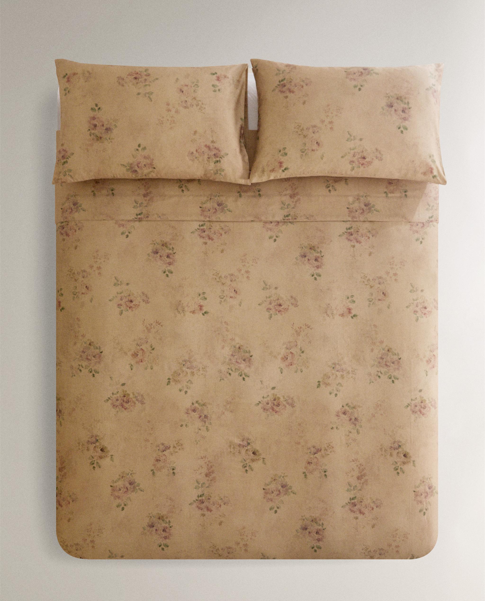 【16日まで限定価格】ZARA  花柄デュベカバーセット リーフプリント サテンデュべカバー | Zara Home 日本/Japan