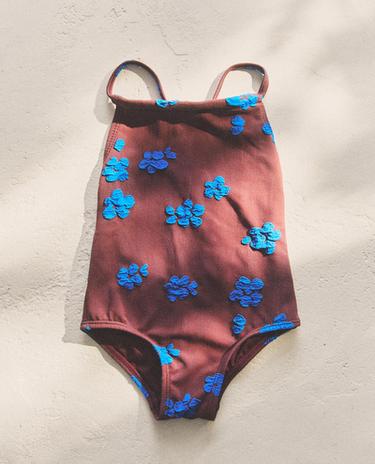 COSTUM DE BAIE COPII CU FLORI