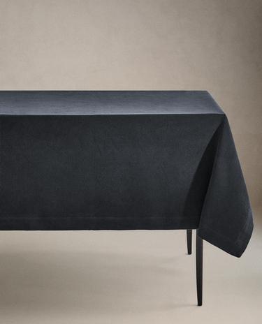 HEAVY COLORED LINEN TABLECLOTH