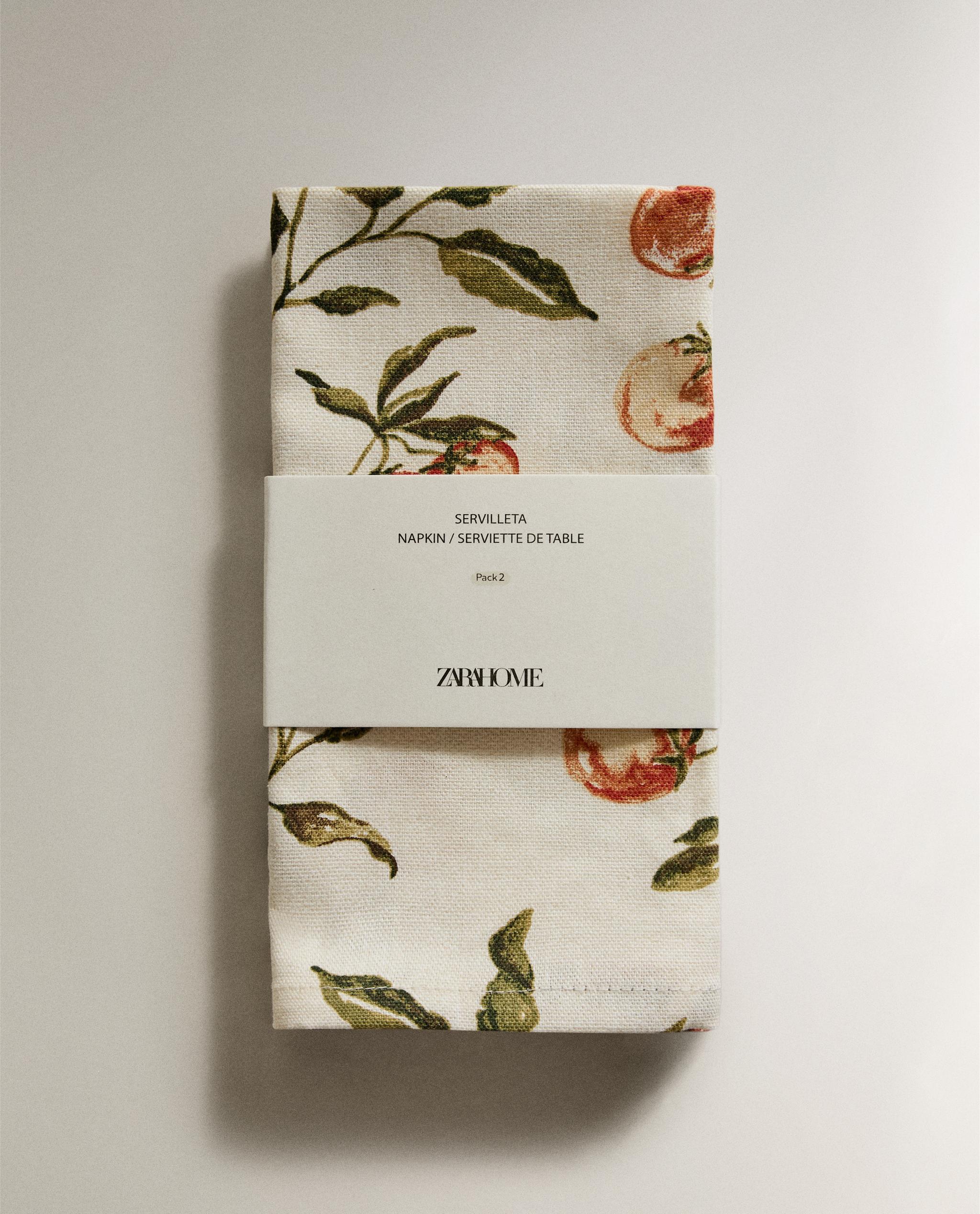 PACK OF TOMATO PRINT NAPKINS (PACK OF 2) product thumbnail 5
