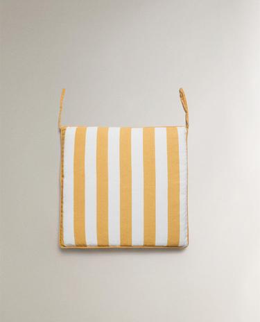 STRIPED ARMCHAIR SEAT CUSHION