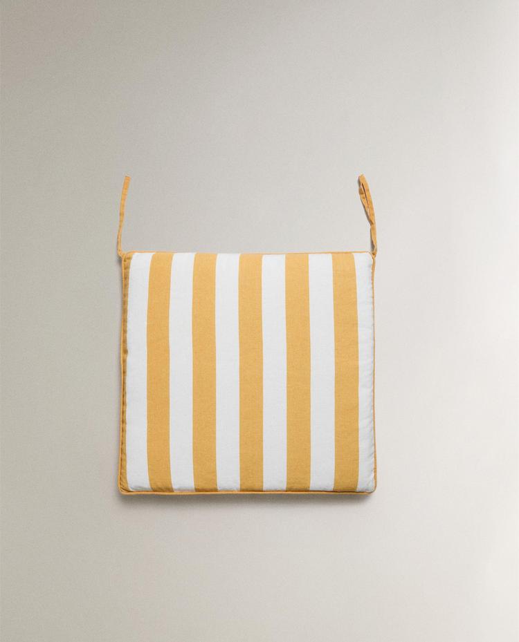 STRIPED ARMCHAIR SEAT CUSHION