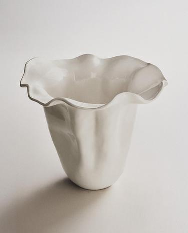 VAZĂ FAIANȚĂ LUCIOS ONDULAT