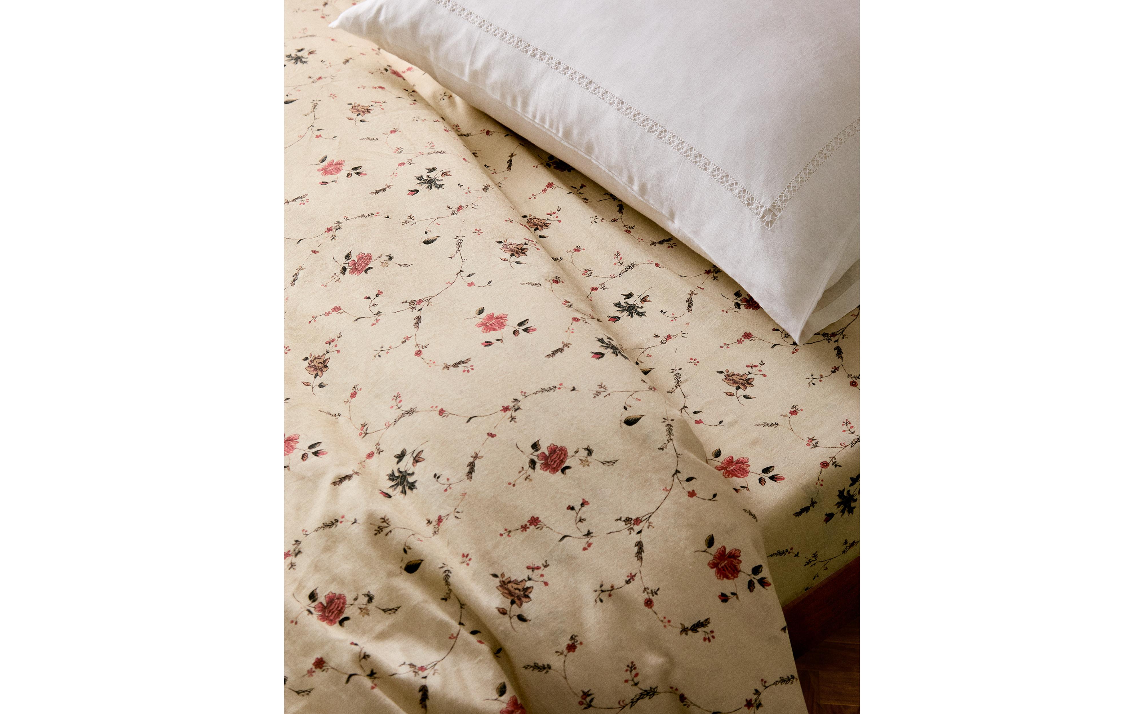 FLORAL PRINT LINEN AND COTTON FLAT SHEET | KATHARINE POLE product thumbnail 7