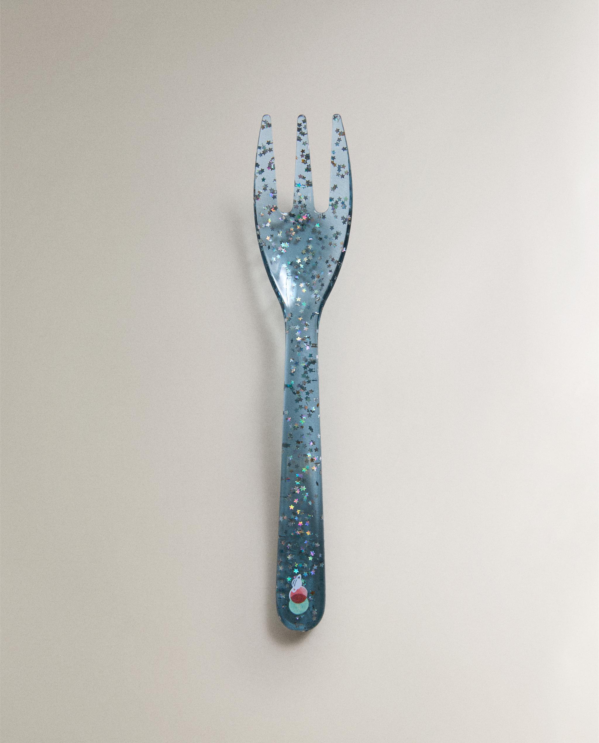 CHILDREN'S GLITTER TRITAN™ FORK WITH STARS product thumbnail 2