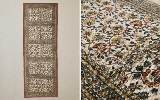 TAPIS DE COULOIR BLOCK PRINT COTON