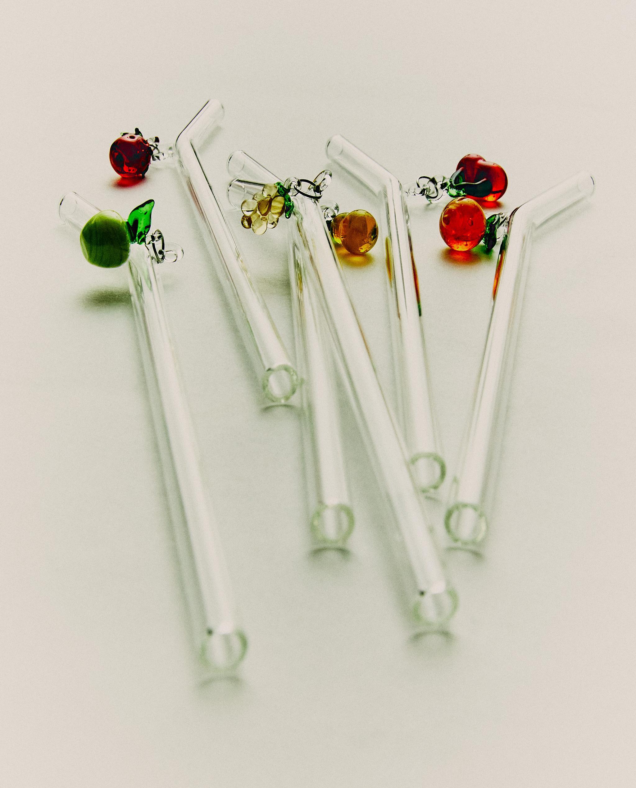 PACK OF FRUIT BOROSILICATE GLASS STRAWS (PACK OF 6) product thumbnail 8