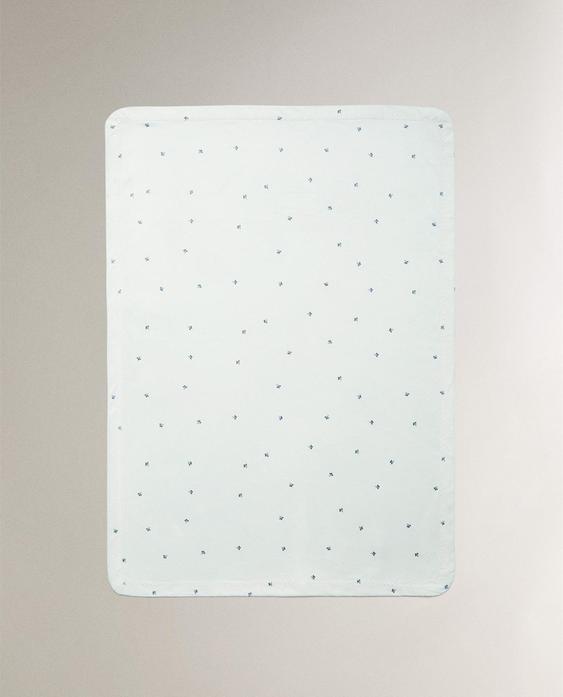 שמיכת לתינוק פרחונית מפליס