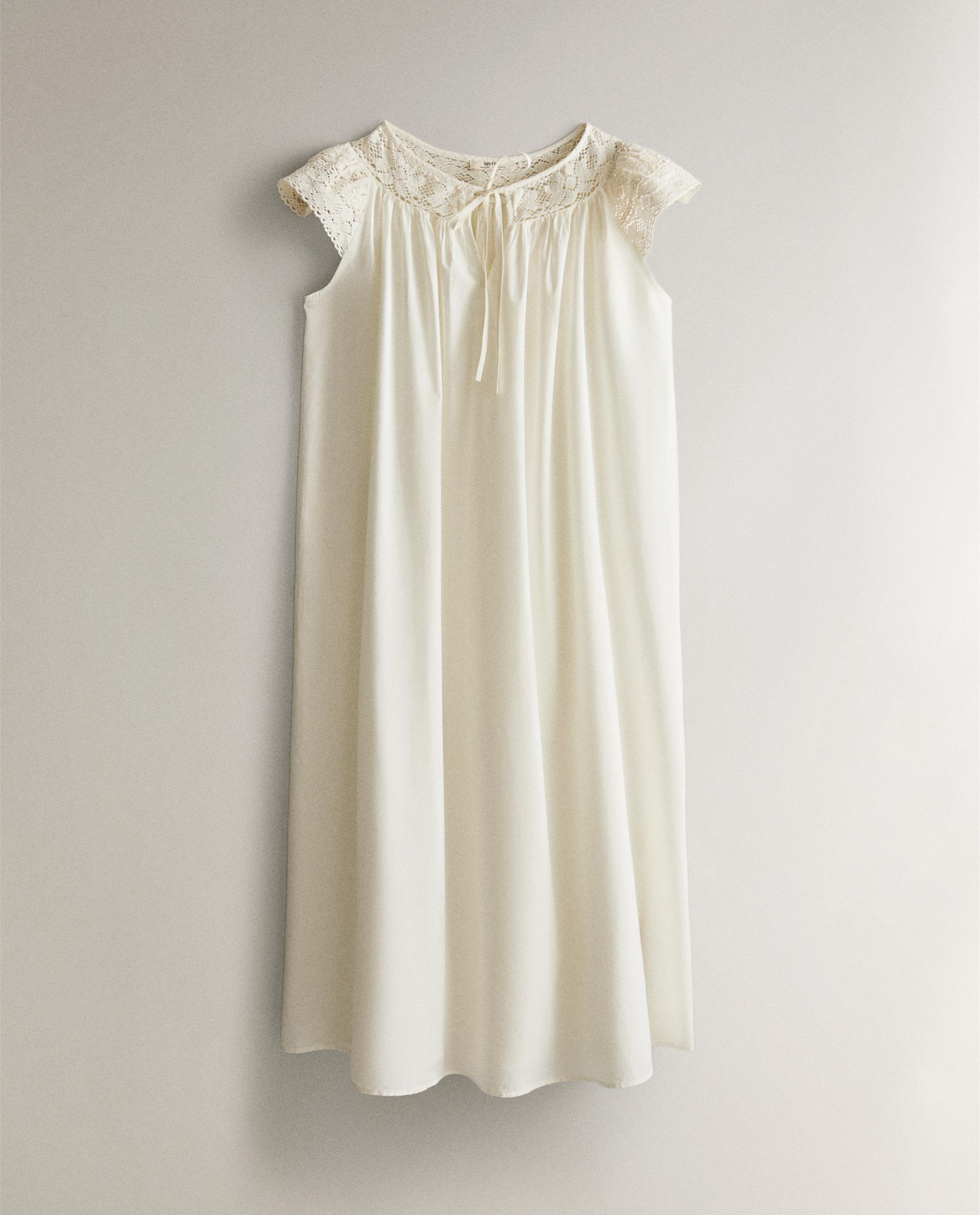 COTTON LACE NIGHTGOWN | Zara Home United States of America