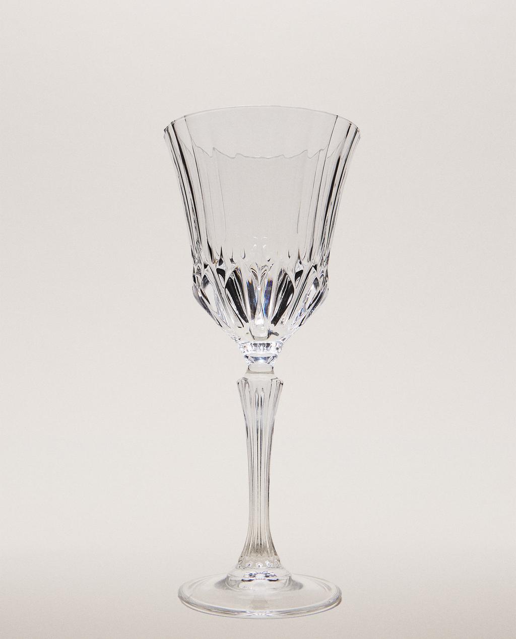 ENGRAVED-EFFECT CRYSTALLINE WINE GLASS ENGRAVED-EFFECT CRYSTALLINE WINE GLASS