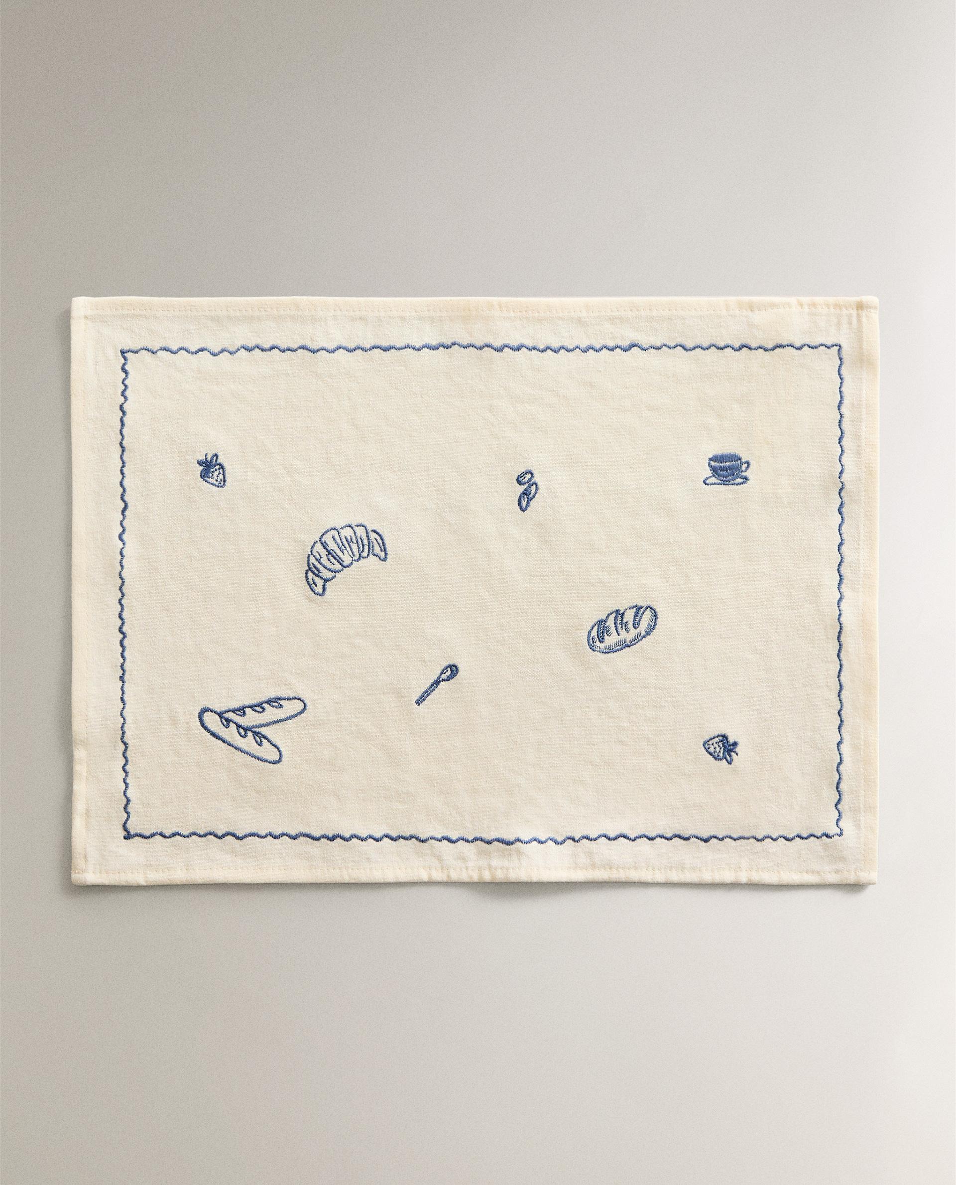 朝食 刺繍入り ランチョンマット | Zara Home 日本/Japan