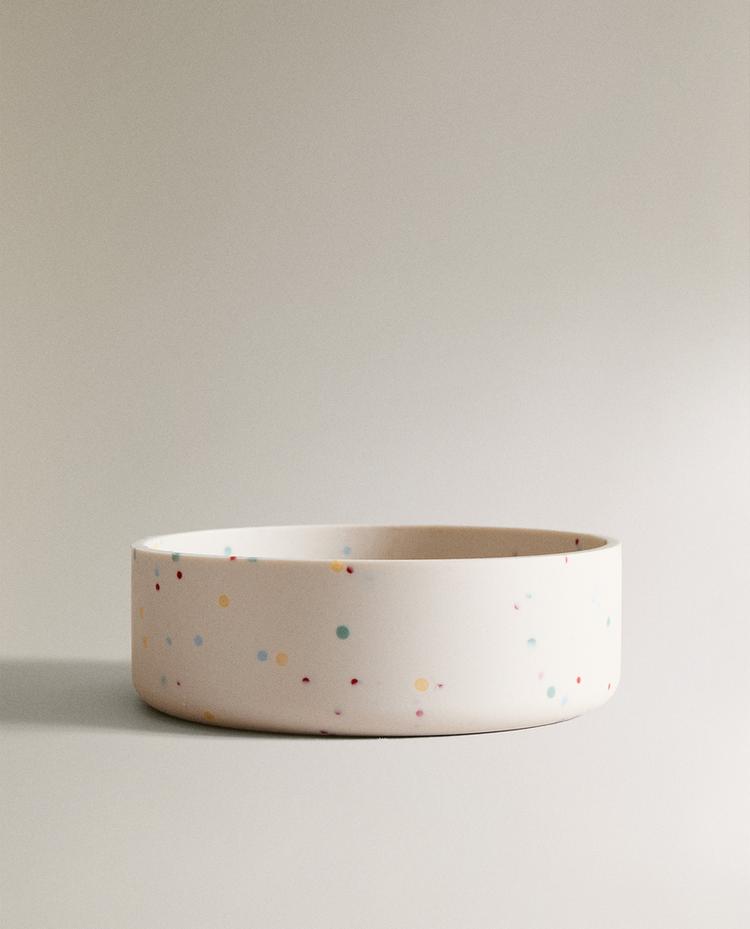 CHILDREN'S POLKA DOT SILICONE BOWL