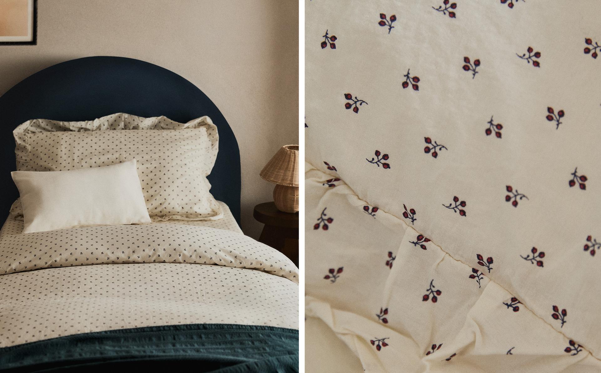 KIDS' RUFFLED FLORAL PRINT DUVET COVER KIDS' RUFFLED FLORAL PRINT DUVET COVER