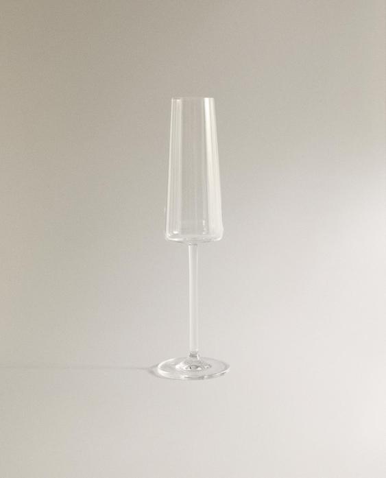 CONICAL CRYSTALLINE FLUTE GLASS CONICAL CRYSTALLINE FLUTE GLASS