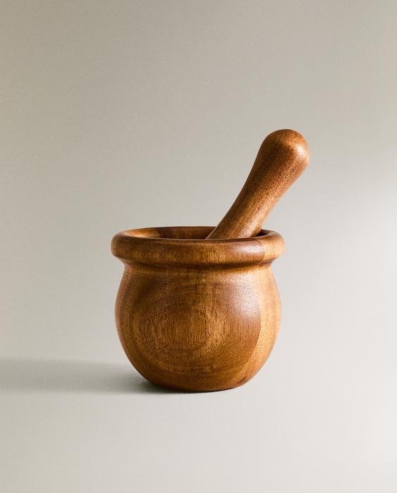 ACACIA WOOD PESTLE AND MORTAR ACACIA WOOD PESTLE AND MORTAR