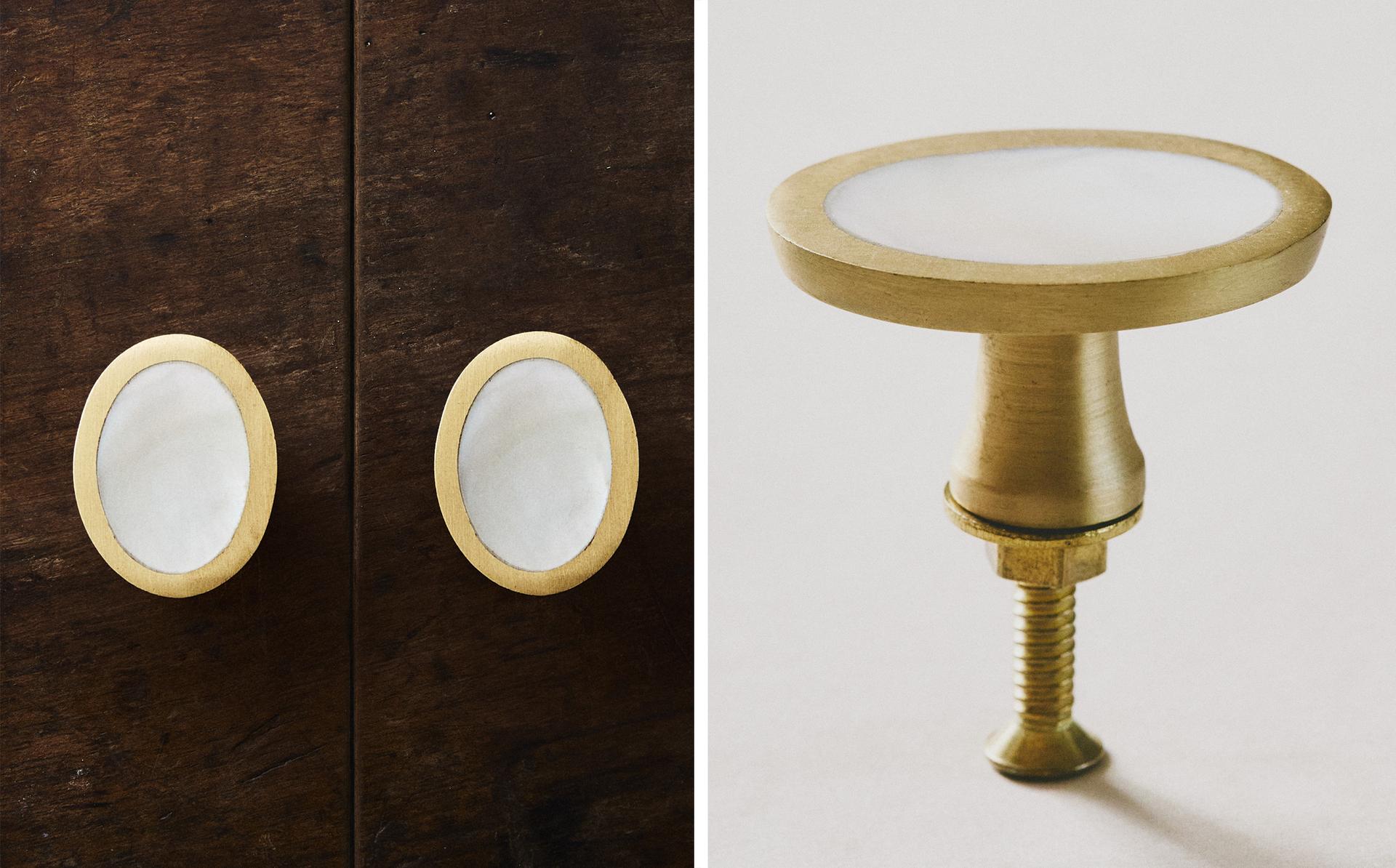 PACK OF OVAL MOTHER-OF-PEARL DOOR KNOBS (PACK OF 2) PACK OF OVAL MOTHER-OF-PEARL DOOR KNOBS (PACK OF 2)