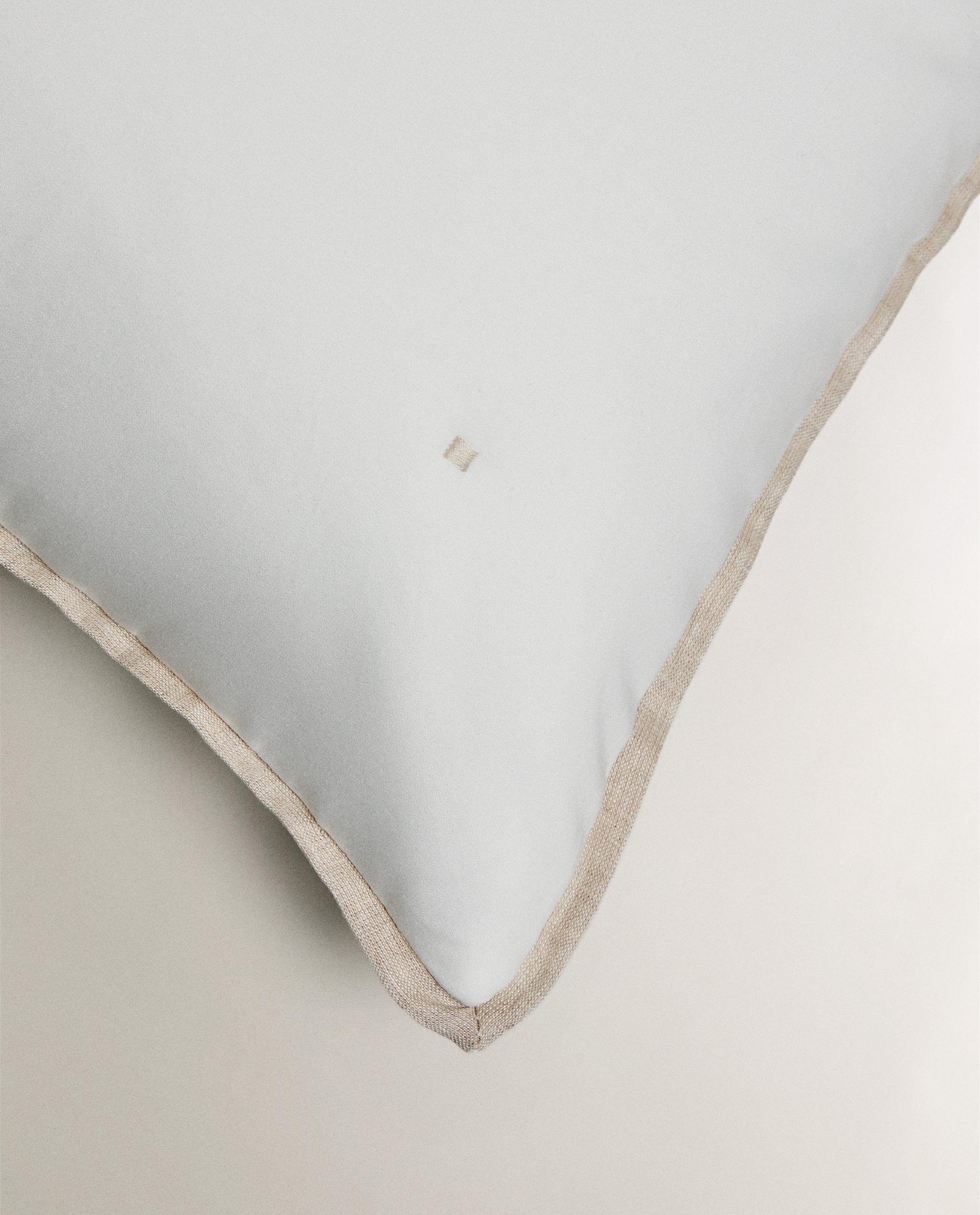 LINEN AND SATEEN CUSHION COVER WITH DOTS product thumbnail 19