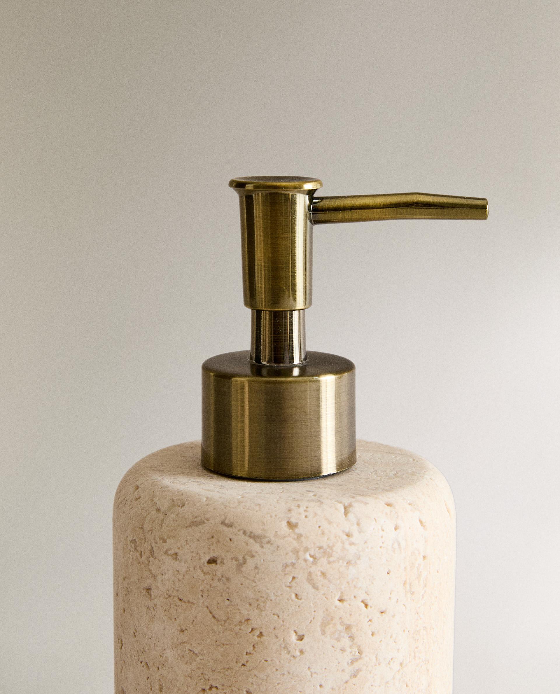 BEIGE MARBLE SOAP DISPENSER