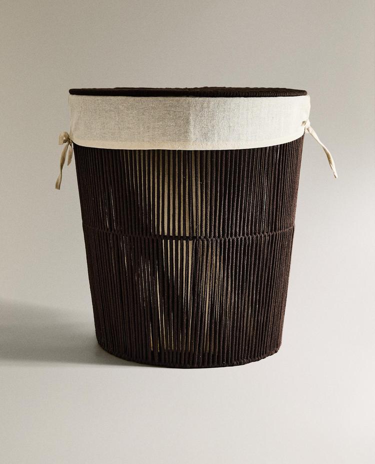 CESTA BIANCHERIA CON TESSUTO INTERNO