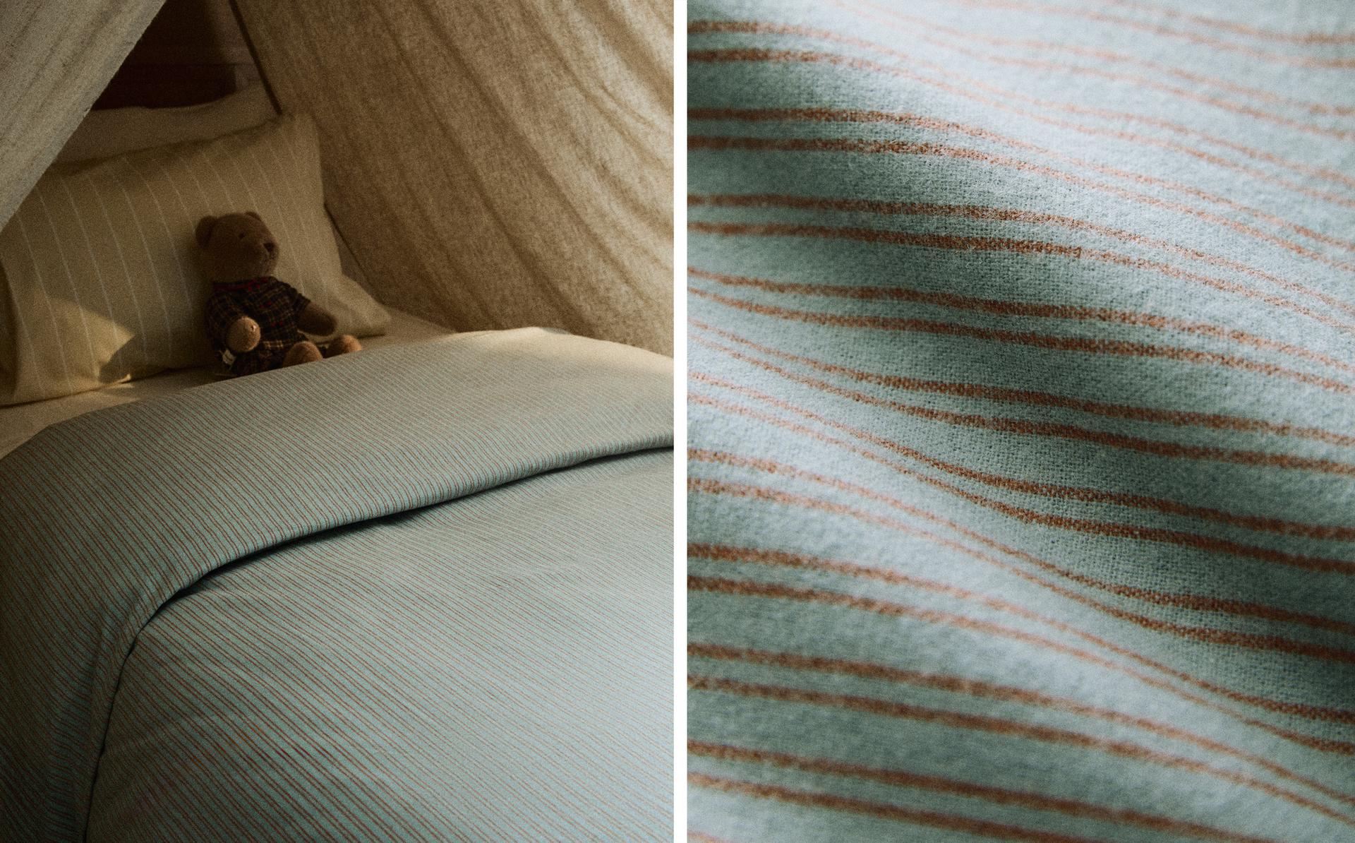 KIDS' STRIPED FLANNEL DUVET COVER KIDS' STRIPED FLANNEL DUVET COVER