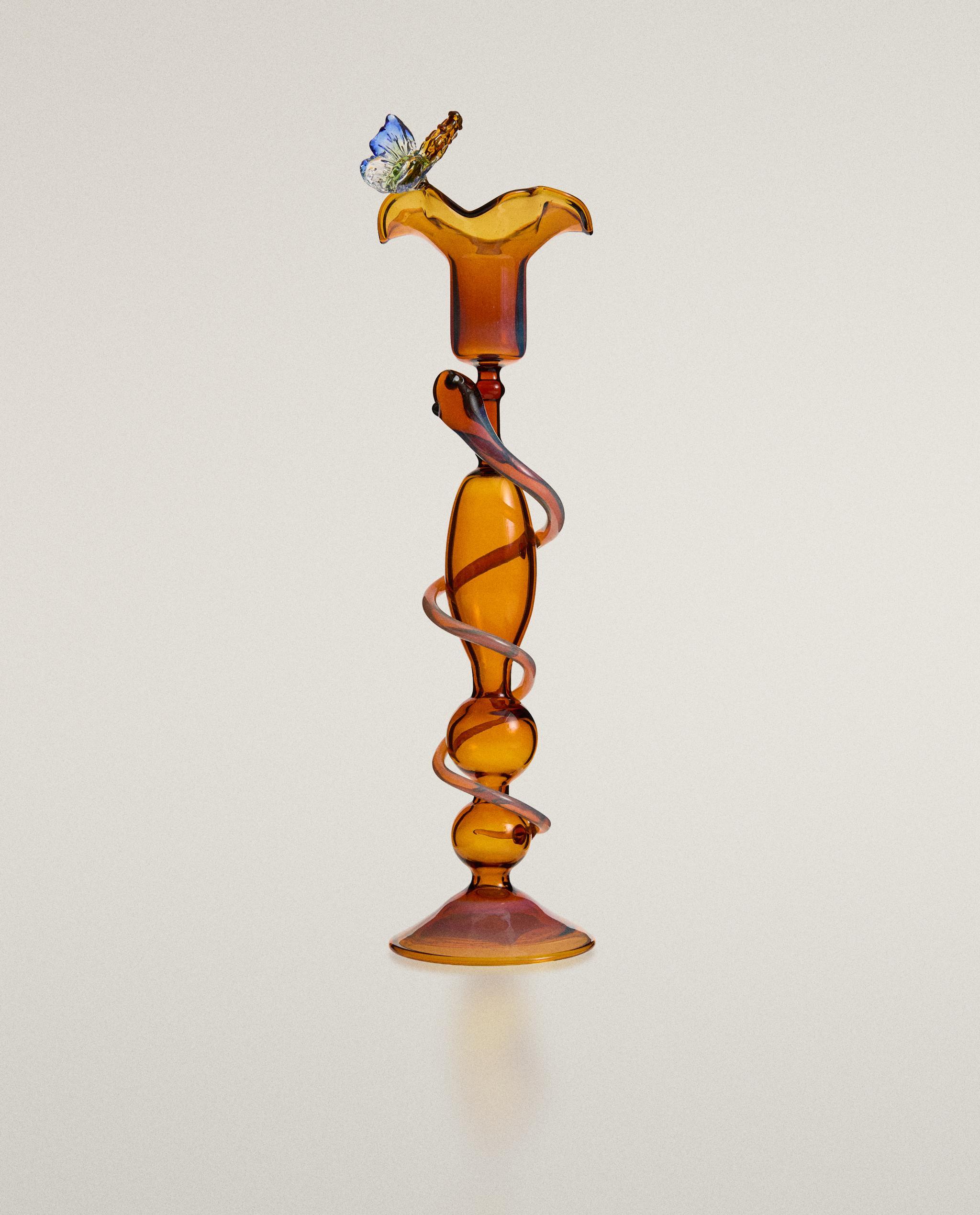 SNAKE BOROSILICATE GLASS CANDLE HOLDER | MARISA BERENSON | Zara