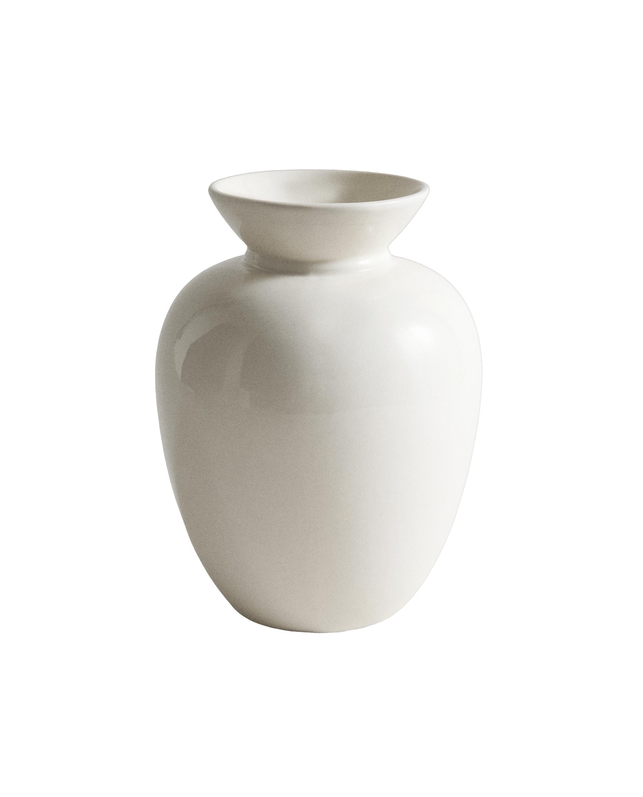 DECORATIVE CREAM CERAMIC VASE product thumbnail 7