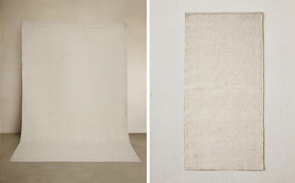 LIGHT-COLOURED WOOL RUG LIGHT-COLOURED WOOL RUG