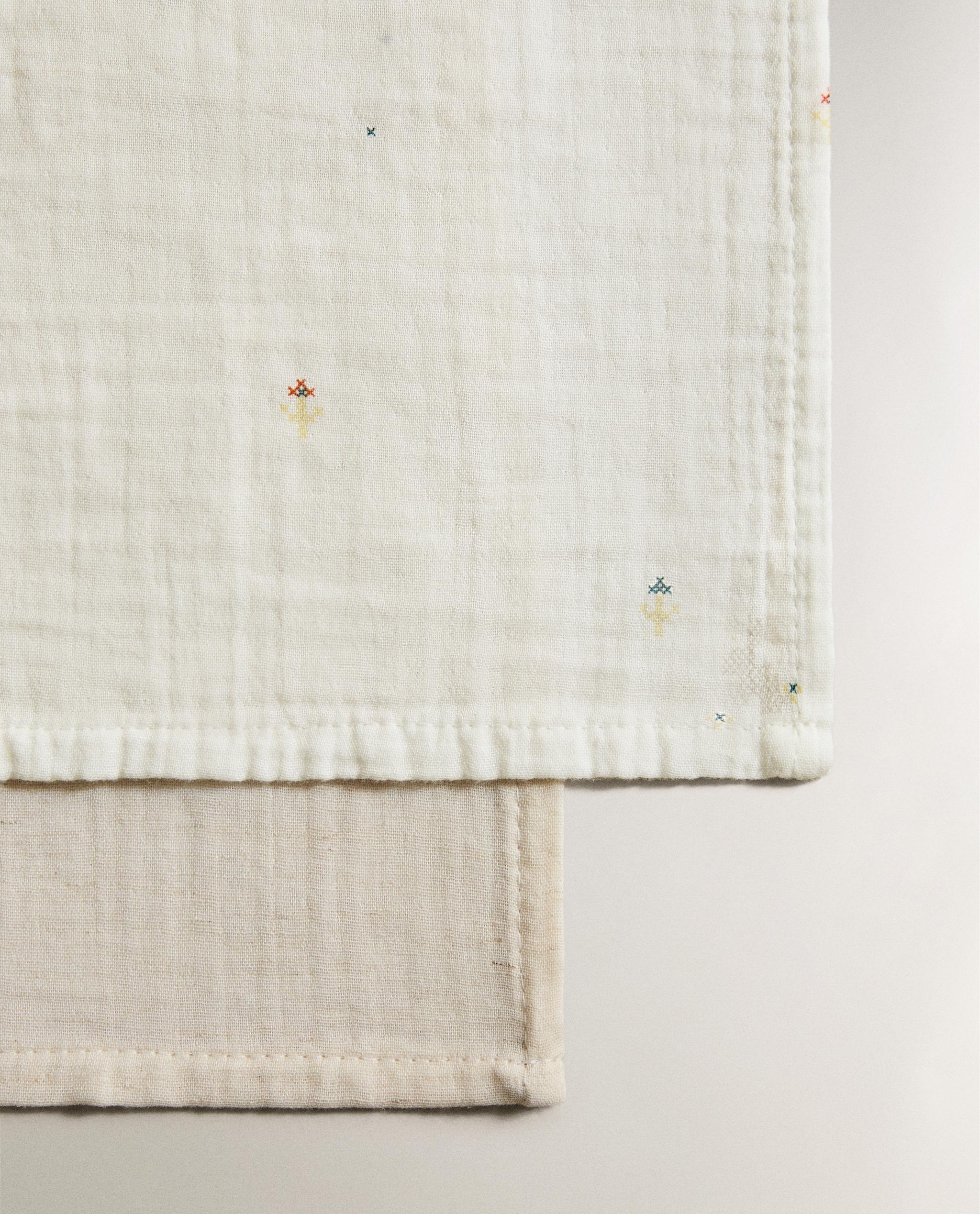EMBROIDERED BABY MUSLIN CLOTHS (PACK OF 2) product thumbnail 7