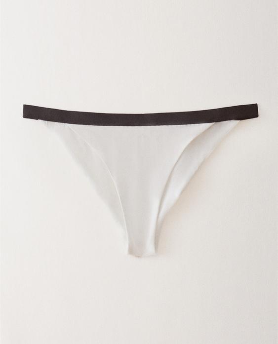 BEACH BIKINI BOTTOMS WITH CONTRAST STRIPE