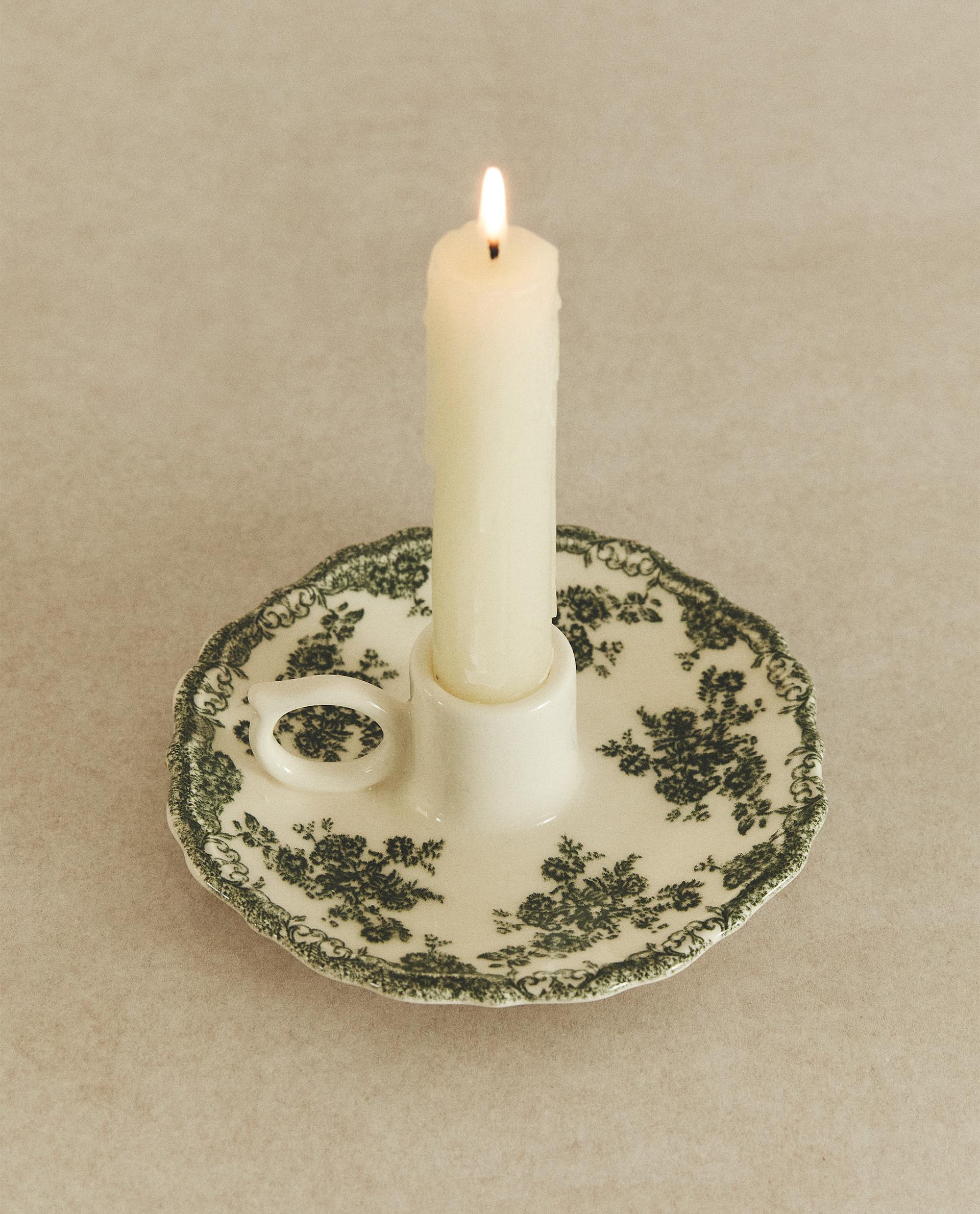 ZARA HOME - 【未使用】彫刻 キャンドルホルダー  オブジェ 白 アンティーク調 未使用】彫刻 キャンドルホルダー オブジェ 白 アンティーク調