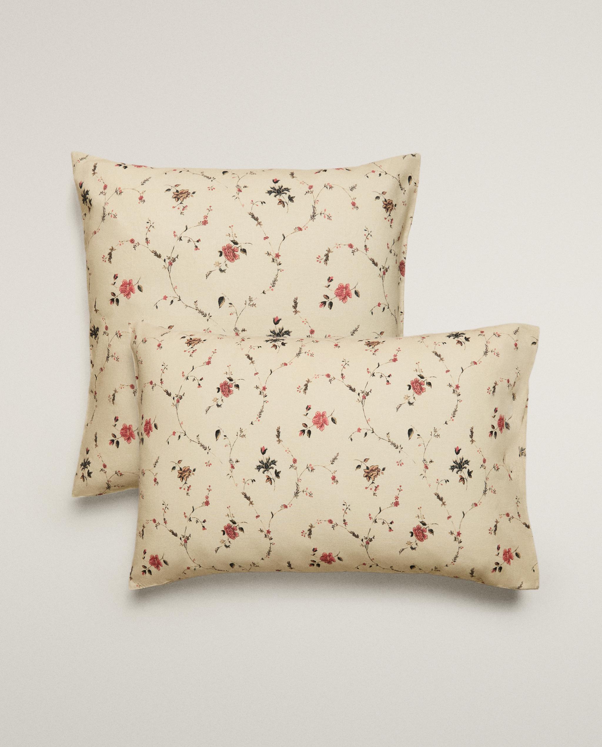 FLORAL PRINT COTTON LINEN PILLOWCASE | KATHARINE POLE product thumbnail 9