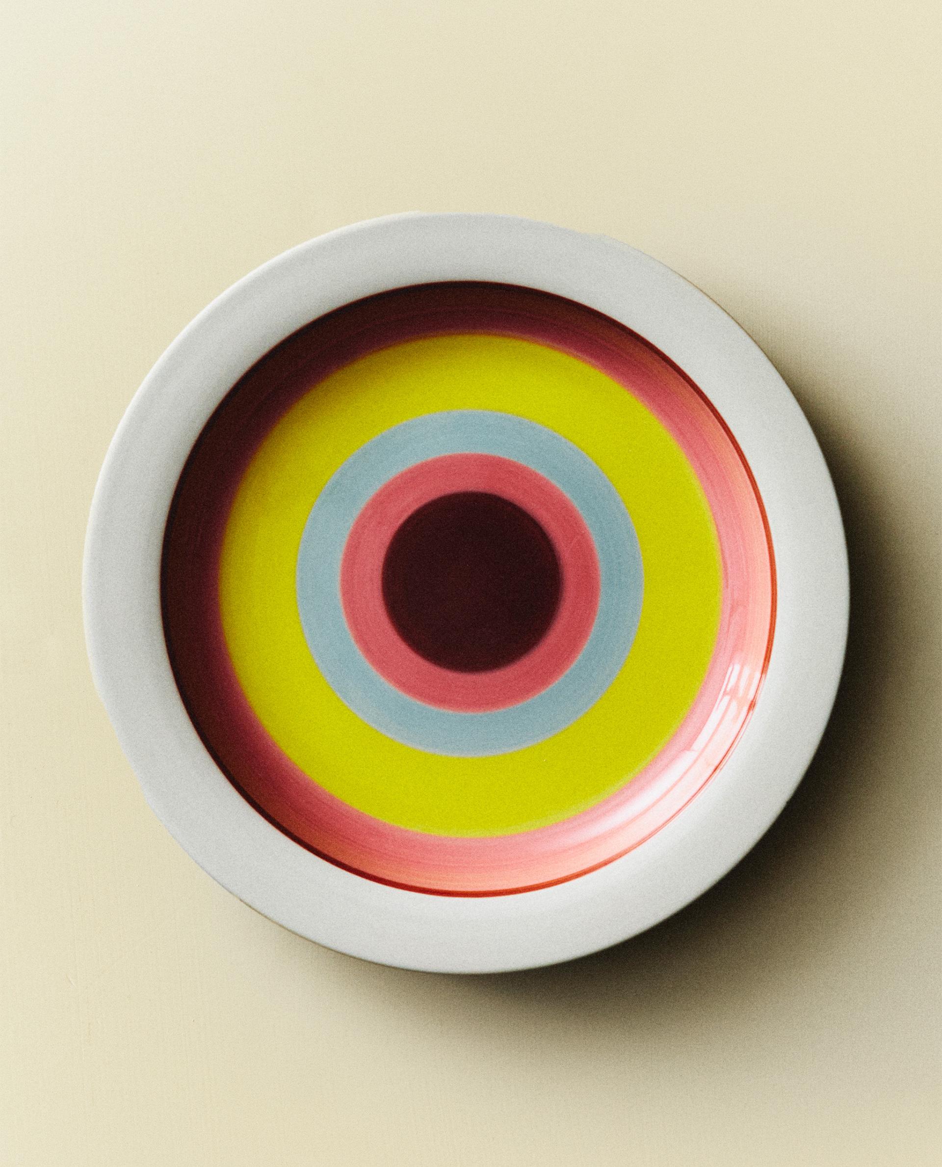 CERAMIC SERVING DISH WITH CIRCLES X COLLAGERIE