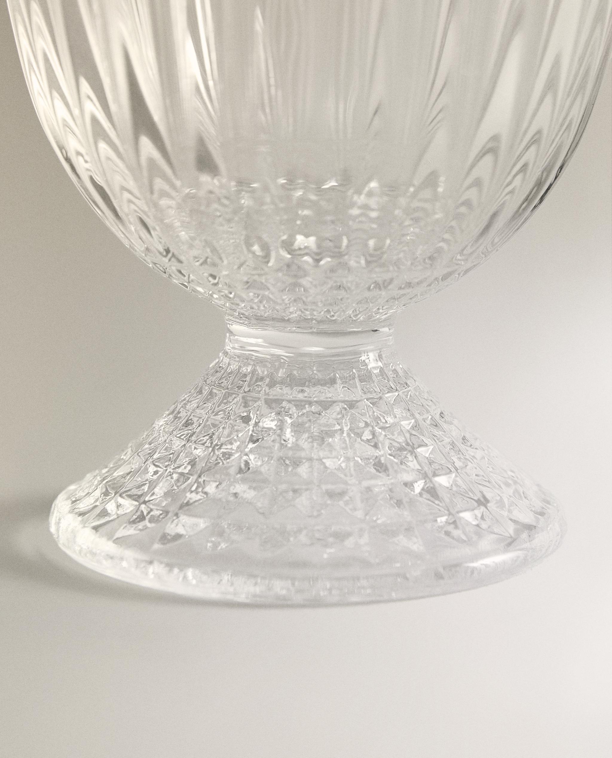 GLASS EGG CUP WITH RAISED GEOMETRIC DESIGN product thumbnail 7