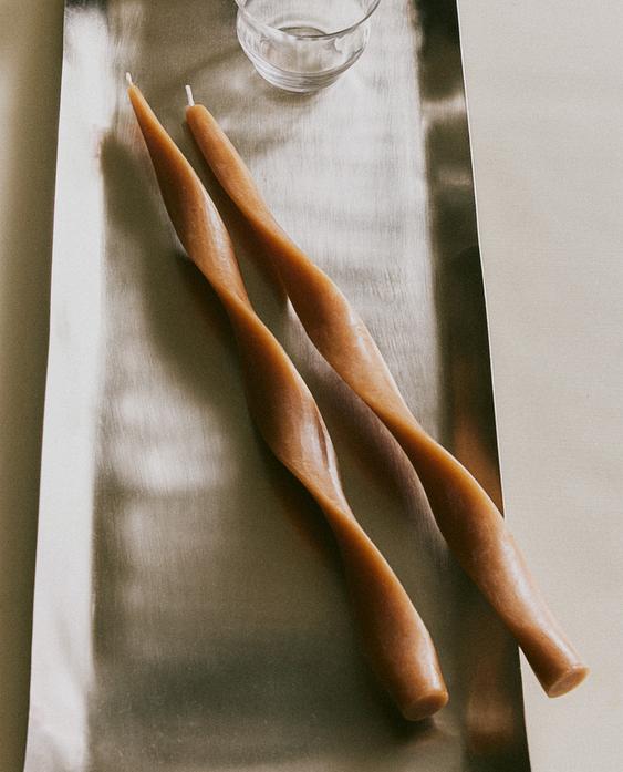 PACK DE VELAS DECORATIVAS POLVILHADAS (PACK DE 2)