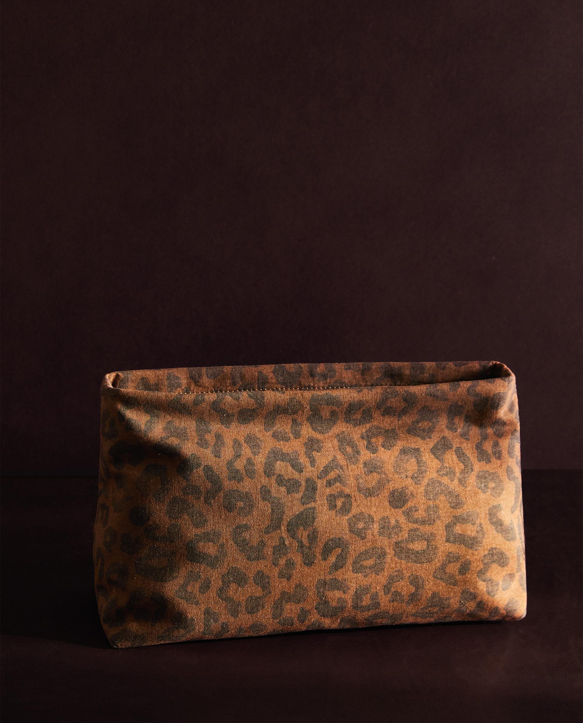 Leopard print toiletry bag sale