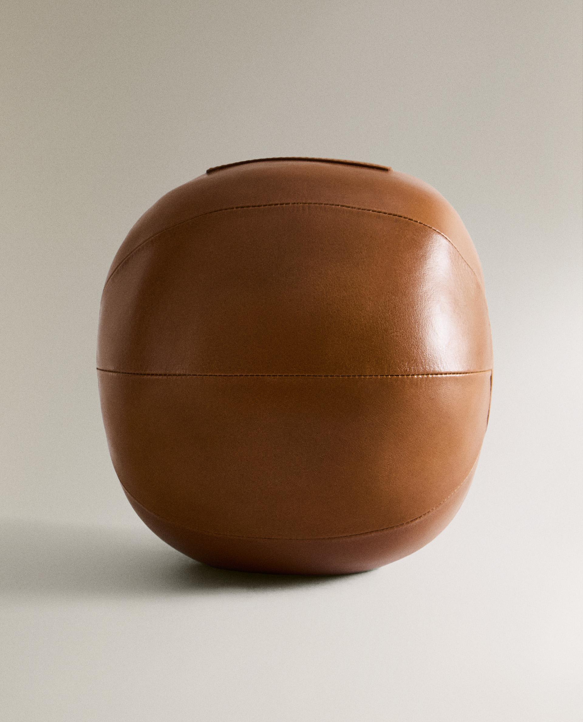 LEATHER EXERCISE MEDICINE BALL