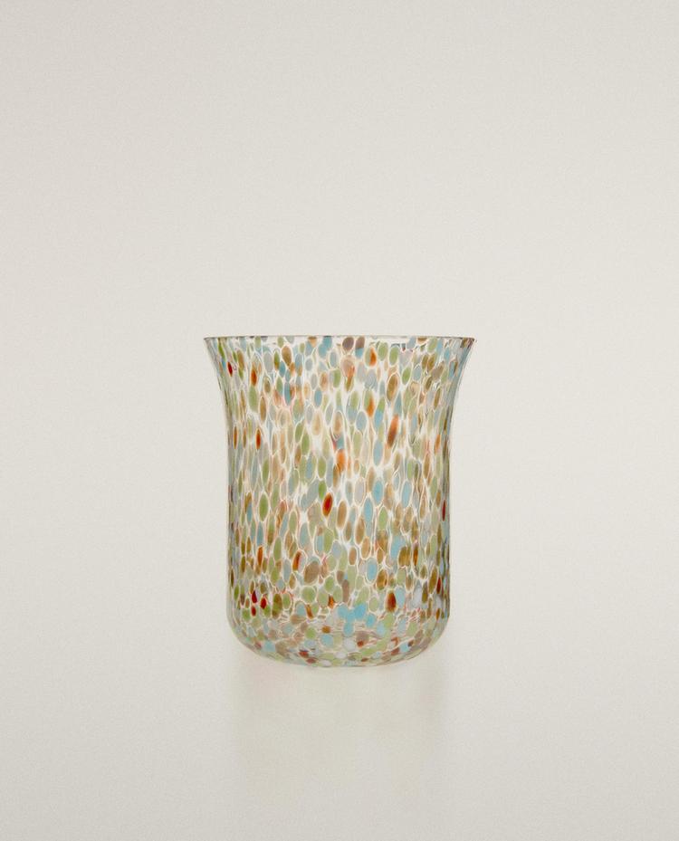 MULTICOLOURED GLASS TUMBLER