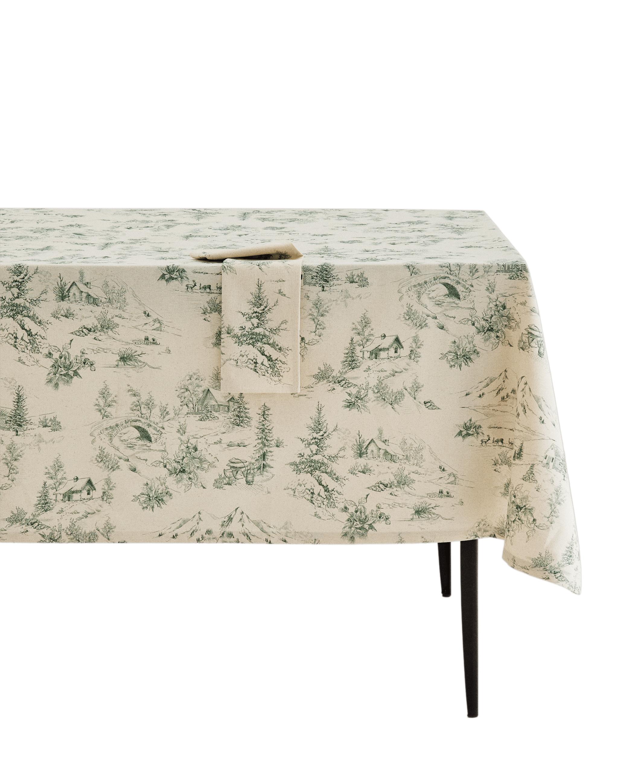 トワル・ド・ジュイ コットン クリスマス テーブルクロス | Zara Home