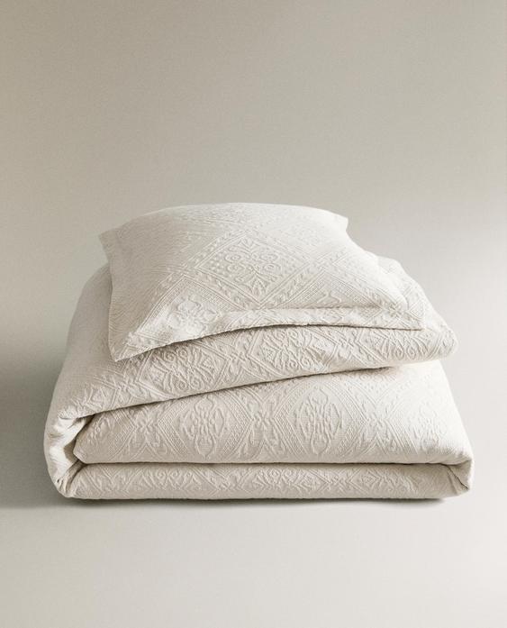 COPRILETTO COTONE DISEGNO GEOMETRICO